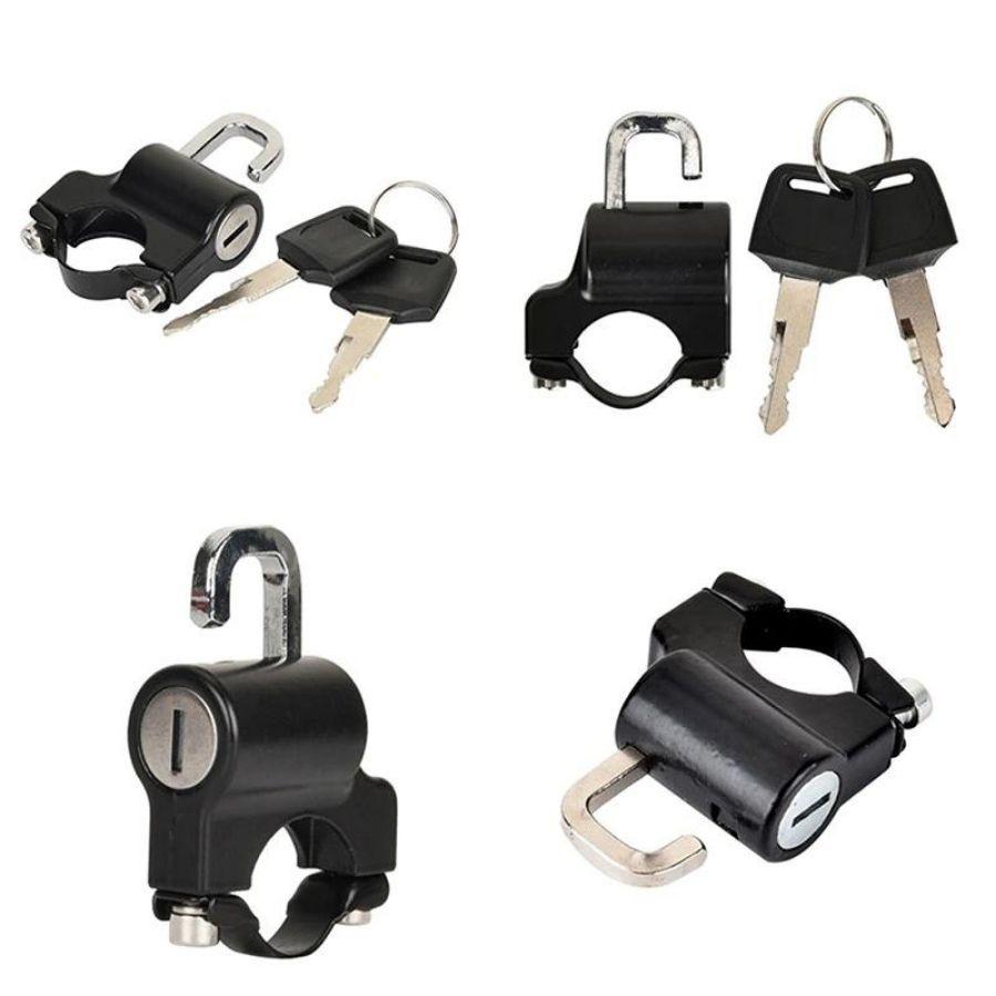 ヘルメットロック 鍵2本付き 荷物フック 盗難防止 セキュリティ バイク
