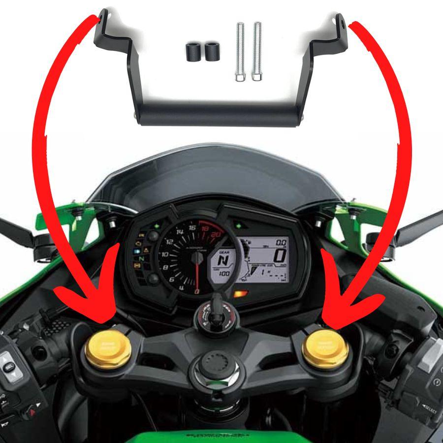 ZX-25R バーマウントステー スマートフォンホルダー マルチバー ZX-25R バーマウントステー スマートフォンホルダー マルチバー