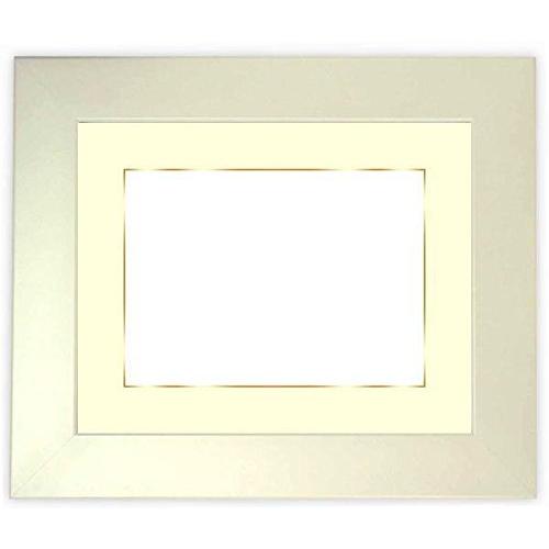 写真用額縁 5659 パールホワイト写真ワイド四つ切 366 254mm 大きいサイズの写真をシンプルに額装したい という場合にもってこいのフレームです デジタルフォトフレーム 写真立て アクリル 写真立て フォトフレーム マット付 金色細縁付き マット色 黒 A