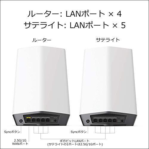 色移り有り ネットギア Orbi Pro WiFi6 メッシュWiFi ルーター 2台