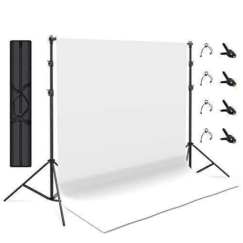 UTEBIT 背景スタンド 280 x 300cm 背景 布 白 3*3.6m 撮影クリップ 8個セット 撮影スタンド 撮影背景布 ホワイトポリエ  :a-B08NCC262L-20210714:PRICELESS オンラインショップ - 通販 - Yahoo!ショッピング