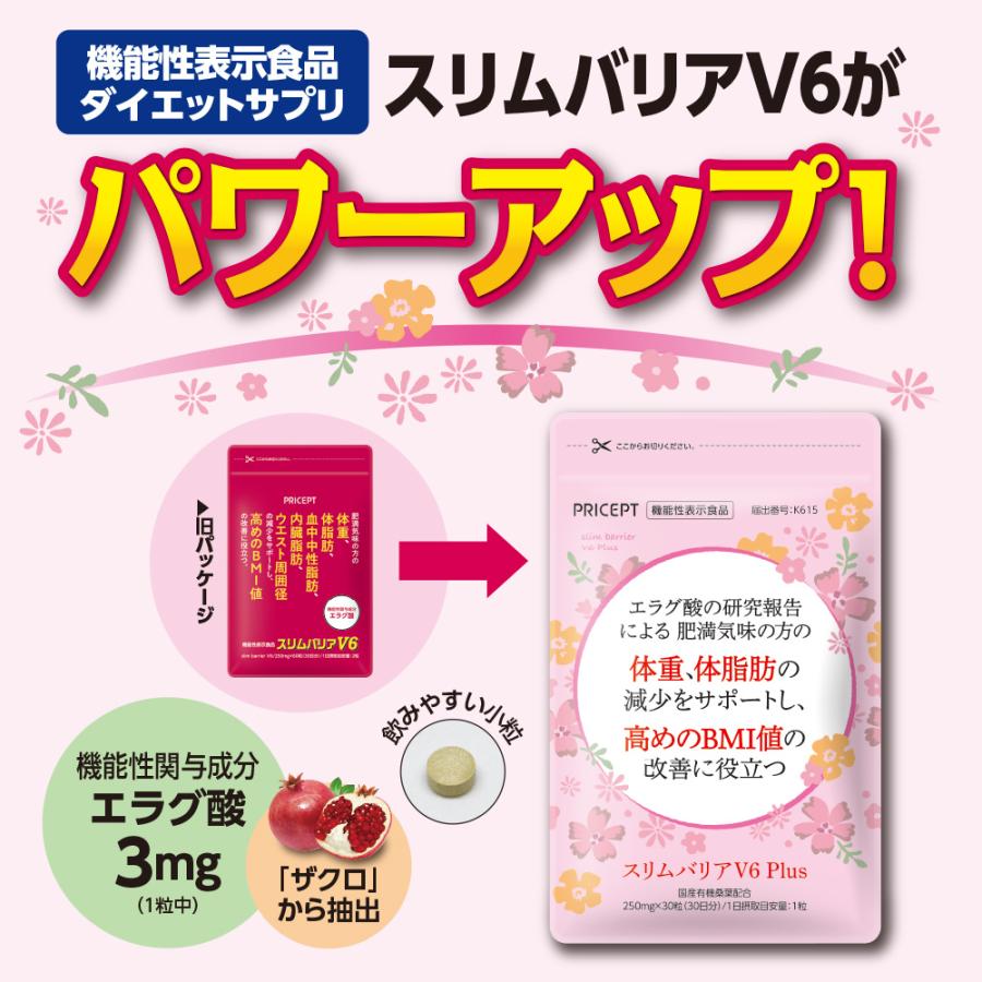 1世帯様2点まで1回限り プリセプト スリムバリアV6Plus 機能性表示食品