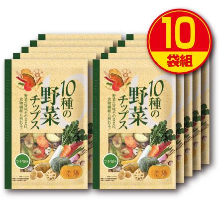 味源 10種の野菜チップス うす塩味 110g 10個組 新登場 送料無料