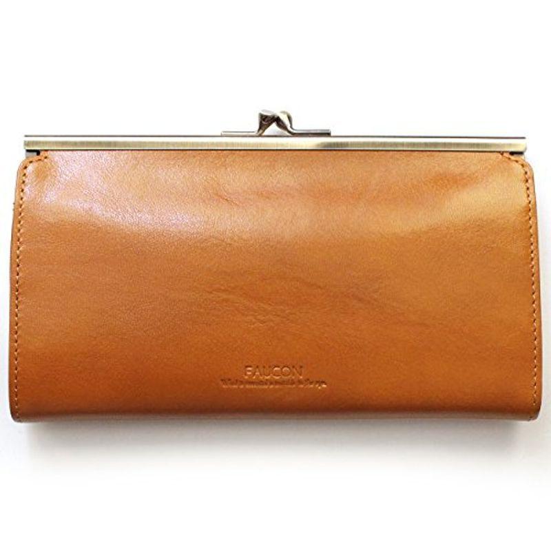 フォコン Faucon がま口 長財布 レディース がま口 革 長財布 イタリアレザー プライスショップ イエロー レディース