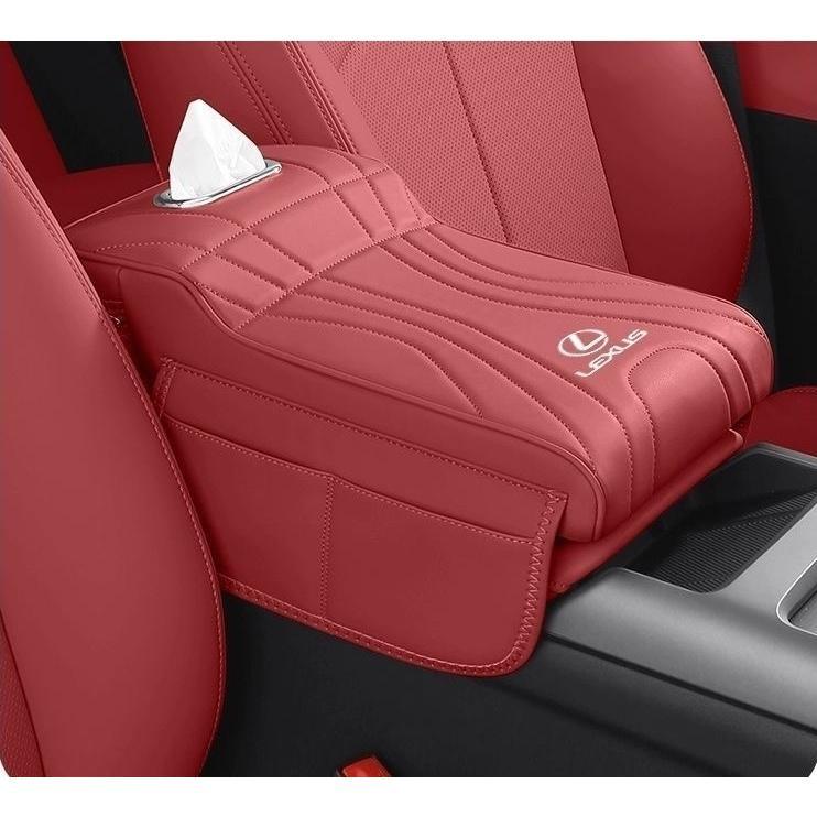 レクサス LEXUS レッド アームレストカバー 肘掛けクッション 