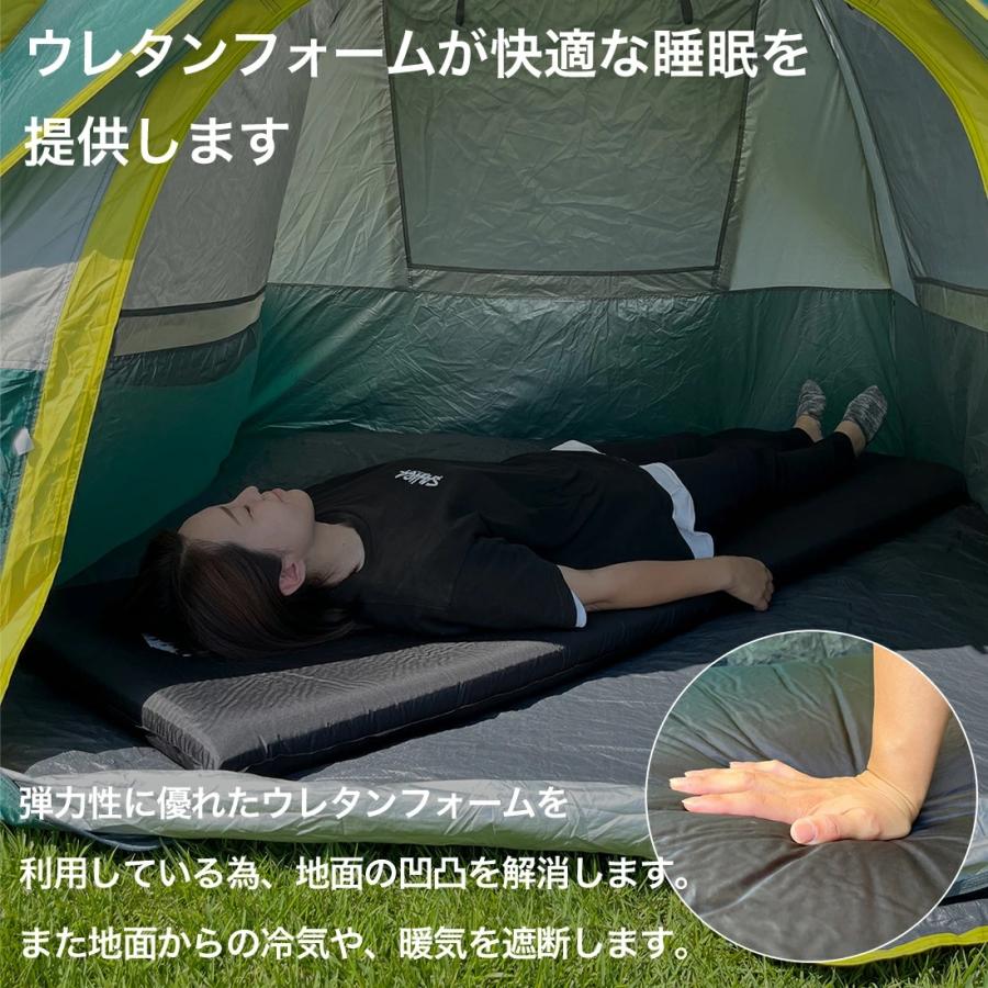 インフレーターマット 2枚セット カップル ファミリー アウトドアマット キャンプマット 自動拡張式 キャンプ コンパクト 収納 車中泊 8cm エアーマット |  | 02