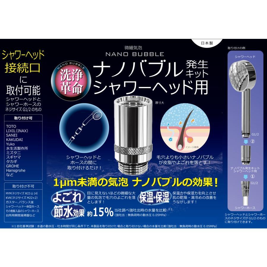 日本電興 ND-NBSH ナノバブル発生キット シャワーヘッド用 ナノバブル