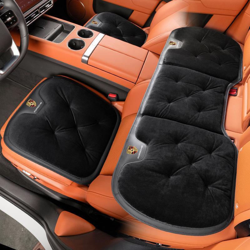 ポルシェ PORSCHE ブラック 車用 前座席用2枚+後部座席用1枚 シート 