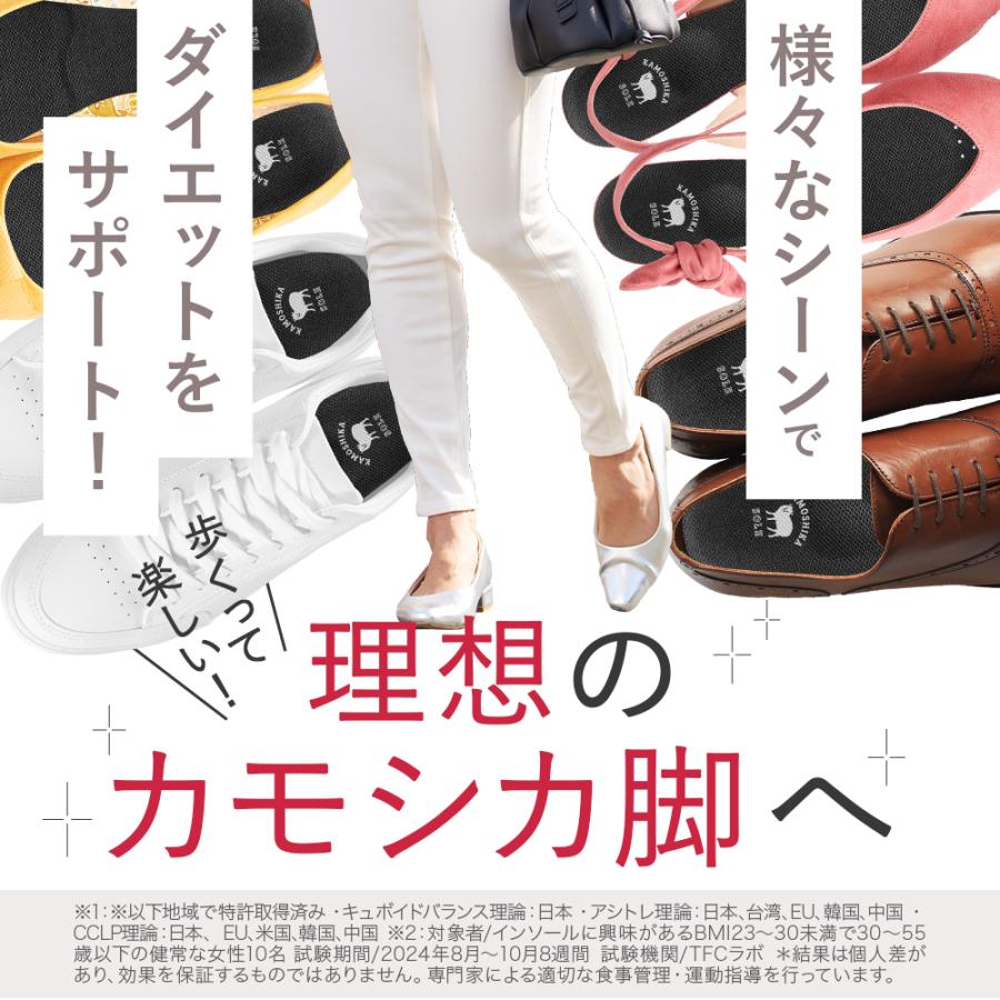 お得な2足セット／カモシカソール インソール ダイエット 中敷き 特許