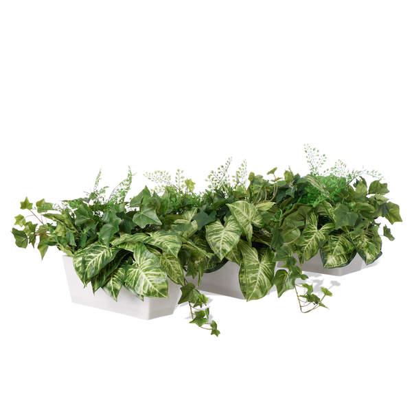 【公式】カウンターパーテーション Low 3個セット 観葉植物 フェイクグリーン | GREENPARK 人工観葉植物 造花 おしゃれ リアル オフィス 仕切リ 間切り_1