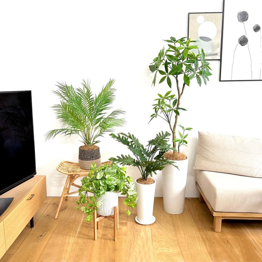 【公式】アレカヤシ ジュートポット H77cm 観葉植物 フェイクグリーン  | GREENPARK 人工観葉植物 造花 おしゃれ リアルの画像