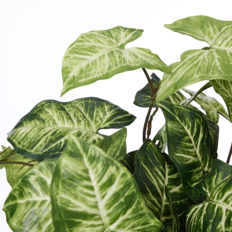 【公式】カラジウム ジュートポット H45cm 観葉植物 フェイクグリーン  | GREENPARK 人工観葉植物 造花 おしゃれ リアルの画像