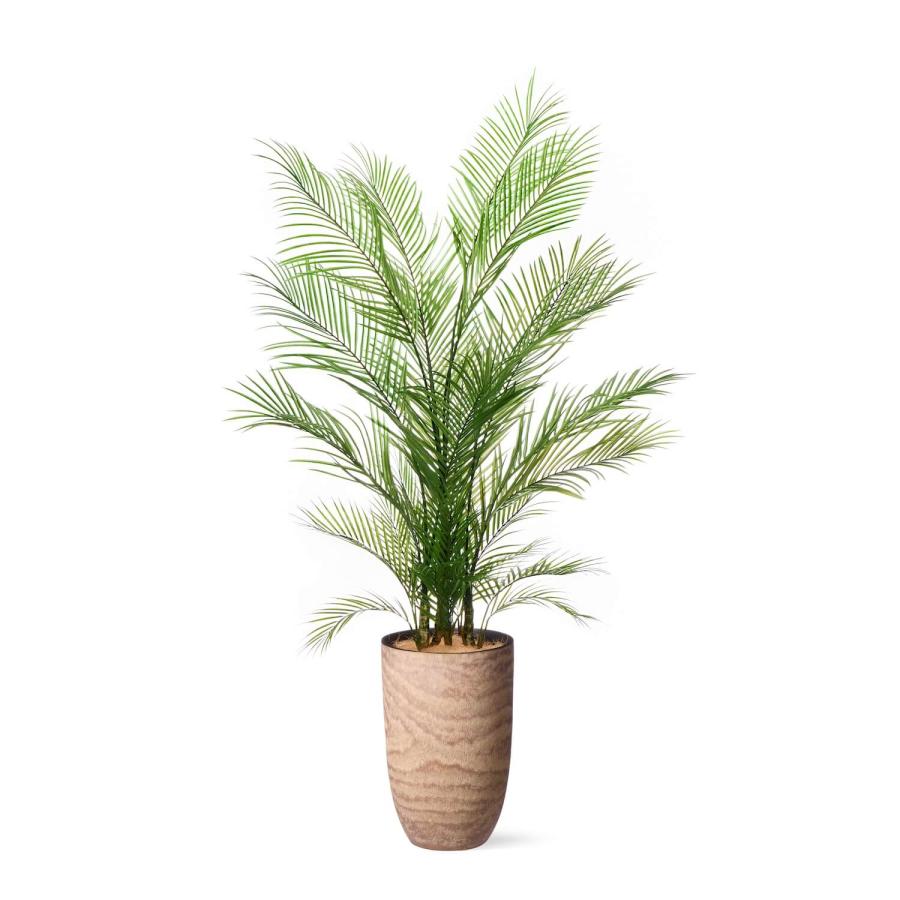【公式】アレカヤシ ウッドプランター H175cm 観葉植物 フェイクグリーン 【別倉庫直送品】 | GREENPARK 人工観葉植物 造花 おしゃれ リアル_1