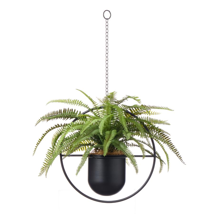 公式】シダ アイアンハンギング 観葉植物 フェイクグリーン