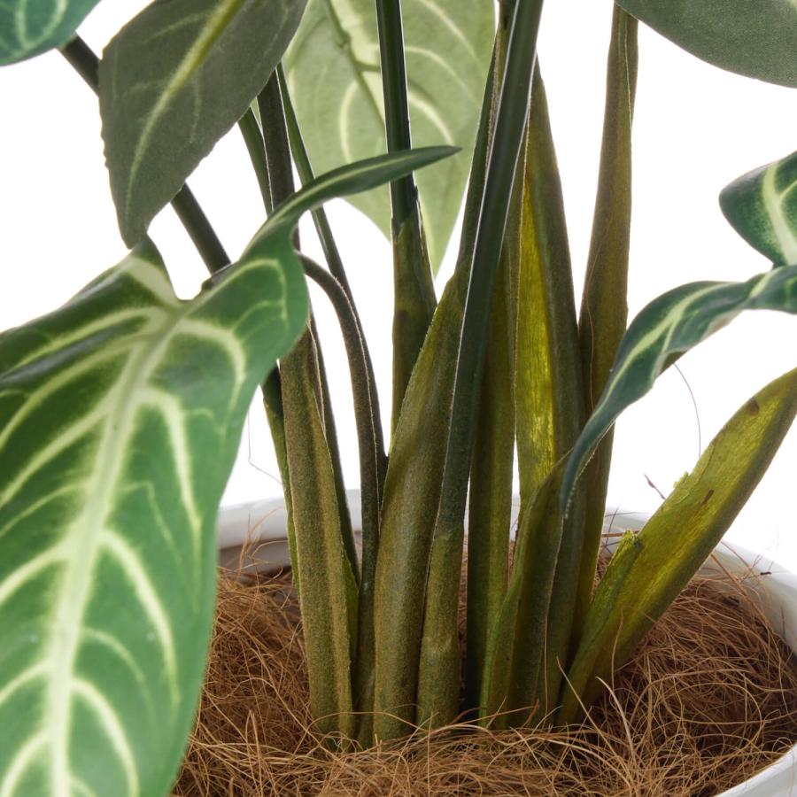 【公式】キサントソーマ オベリスポットH47cm 観葉植物 フェイクグリーン | GREENPARK 人工観葉植物 造花 おしゃれ リアルの画像