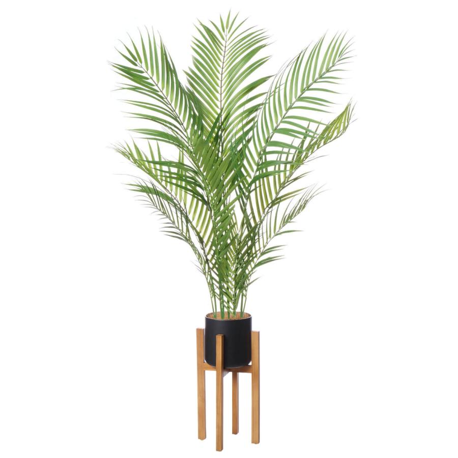 公式】アレカヤシ ウッドスタンド H145cm 観葉植物 フェイクグリーン