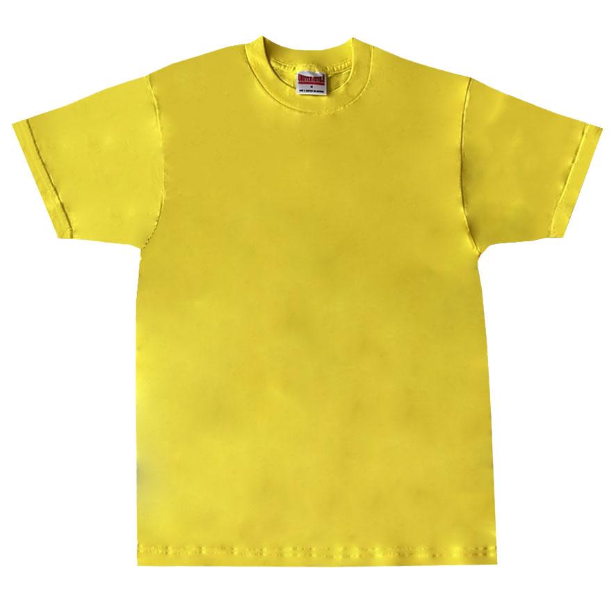 アウトレット 訳あり Tシャツ イエロー 黄色 無地 安い 半袖 メール便