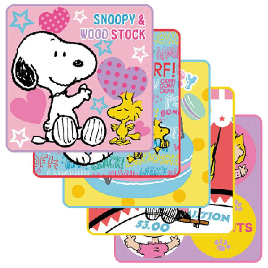 SNOOPY タオルハンカチ 20cm ハンドタオル ミニタオル 5枚セット