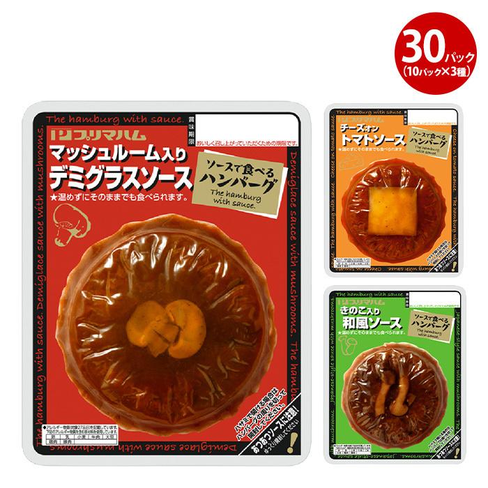 ハンバーグ レトルト 常温 まとめ買い プリマハム ソースで食べるハンバーグ ３種 10パック プリマこだわりショップdilli 通販 Paypayモール