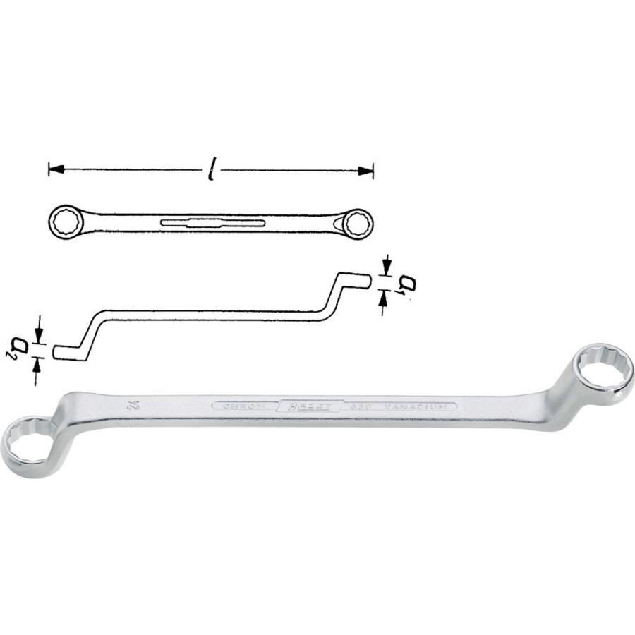 HAZET ハゼット ディープオフセットメガネレンチ 630-20x22 HAZET ハゼット ディープオフセットメガネレンチ 630-20x22