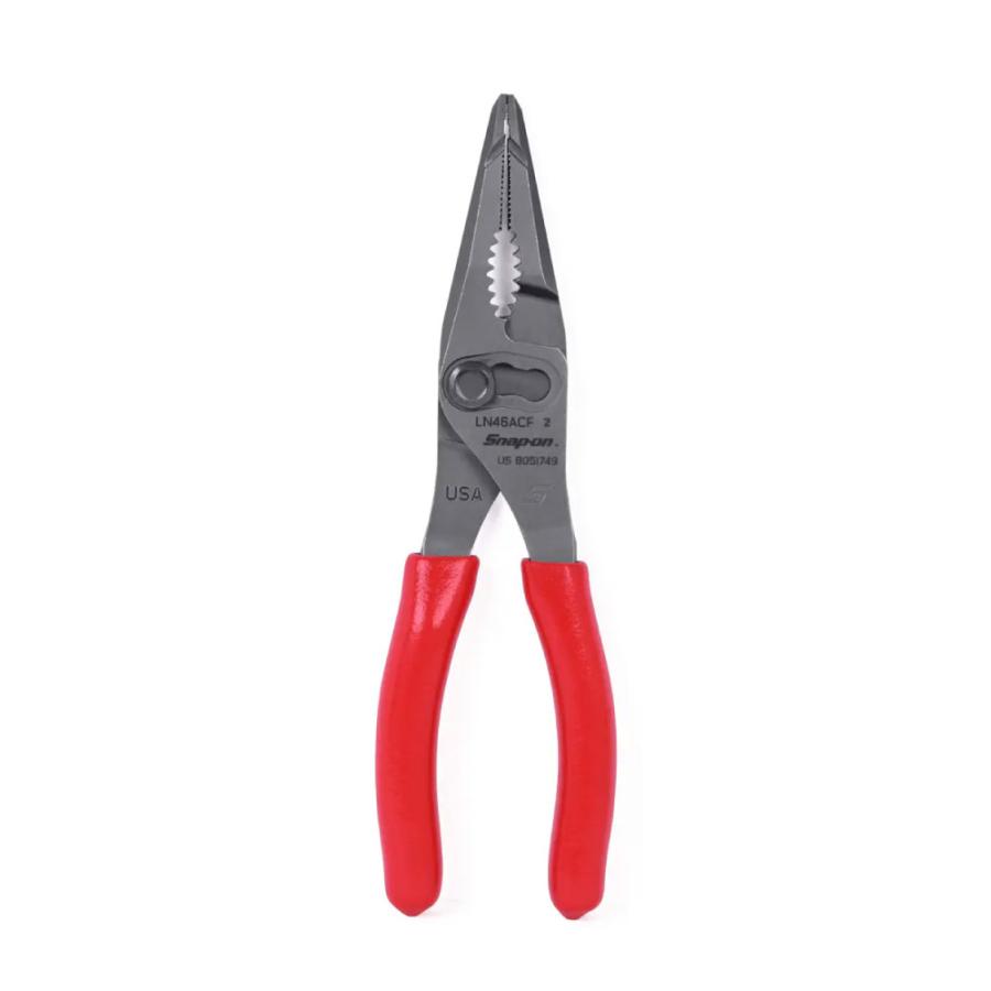 snap on スナップオン 7インチ ロングノーズスリップジョイントプライヤー レッド LN46ACF   (型番:LN46ACF) | Snap-on