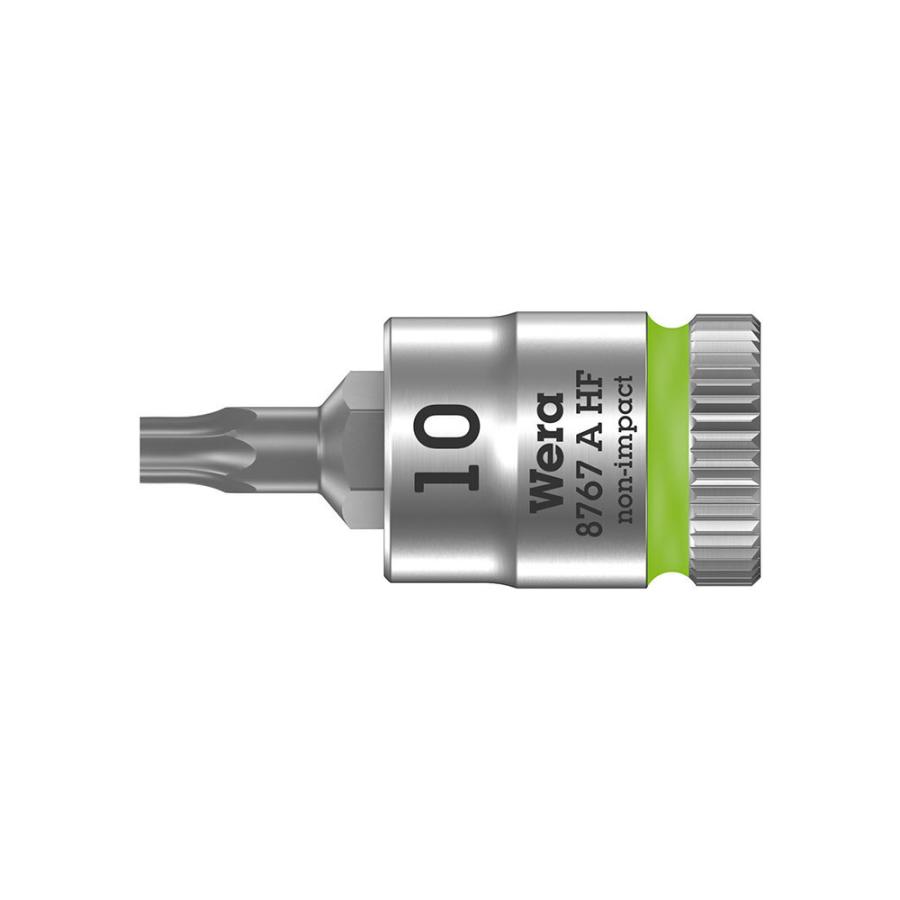 WERA ヴェラ 1/4" トルクスビットソケットHF仕様 8767 A HF TORX 10 x 28 mm TORX 10 (型番:05003362001) | Wera