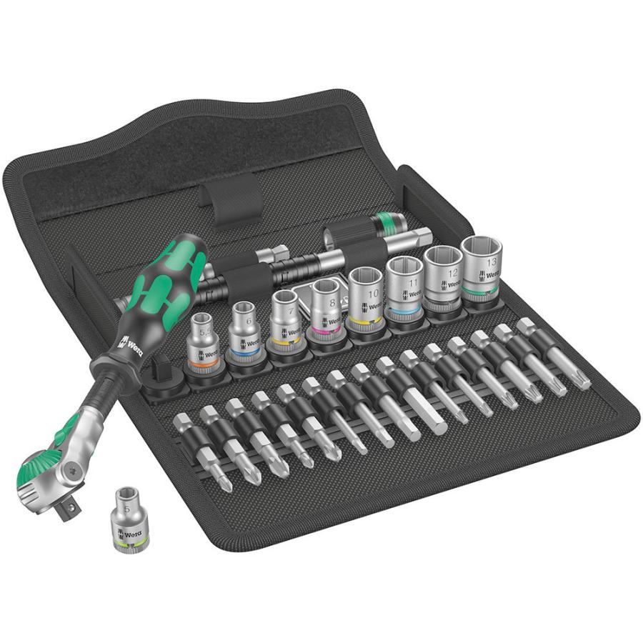 WERA ヴェラ 1/4"ビットラチェットセット 8100 SA 6 Zyklop Speed Ratchet Set  (型番:05004016001)｜primarytool