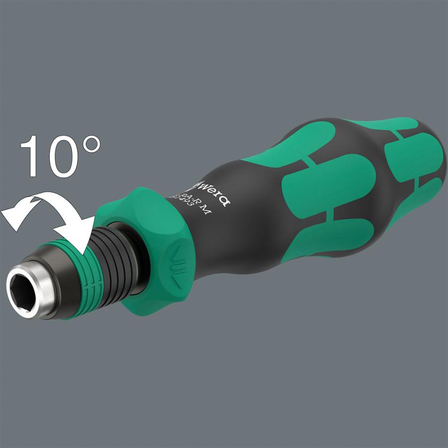 WERA ヴェラ クラフトフォーム コンパクト 838 RA R ラチェットビットハンドル 838 RA-R M Bitholding screwdriver 1/4dr (型番:05051493001)｜primarytool｜05