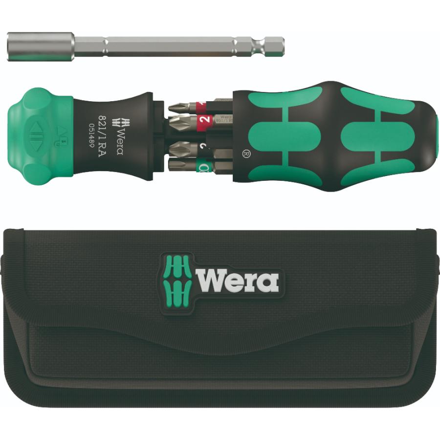 WERA ヴェラ クラフトフォームコンパクト ラチェットドライバー 28 RA ポーチ付き Kraftform Kompakt 28 RA with pouch  (型番:05051520001) | Wera