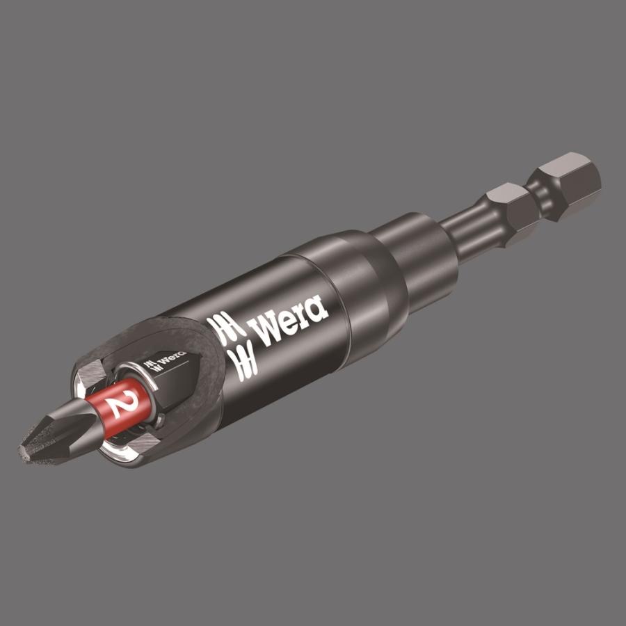 WERA ヴェラ 1/4"ビットホルダー インパクト用 ネジ保持用リング磁石付 897/4 IMP R 全長75mm (型番