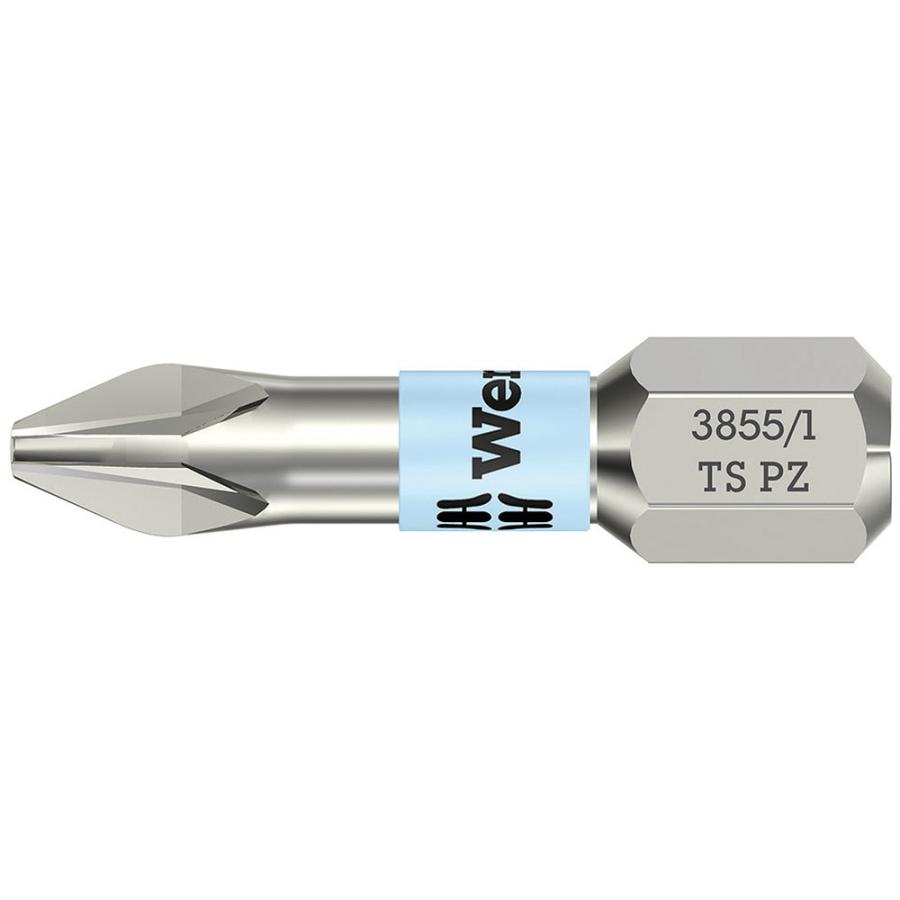 [旧モデル] WERA ヴェラ ステンレスポジドライブビット25mm 3855/1 TS PZ 1 25 (型番:05071020001) | Wera