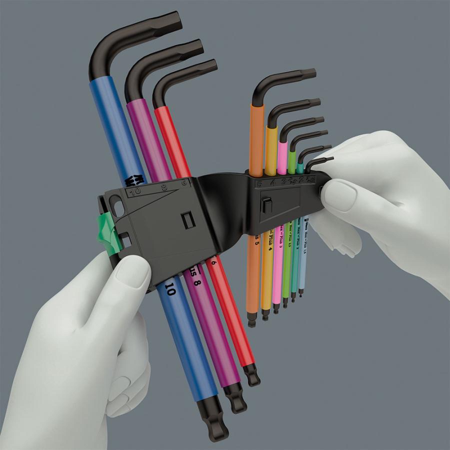 Wera WERA ヴェラ 六角レンチセット 9本組 マルチカラー 950SPKL Wera WERA ヴェラ 六角レンチセット 9本組 マルチカラー 950SPKL