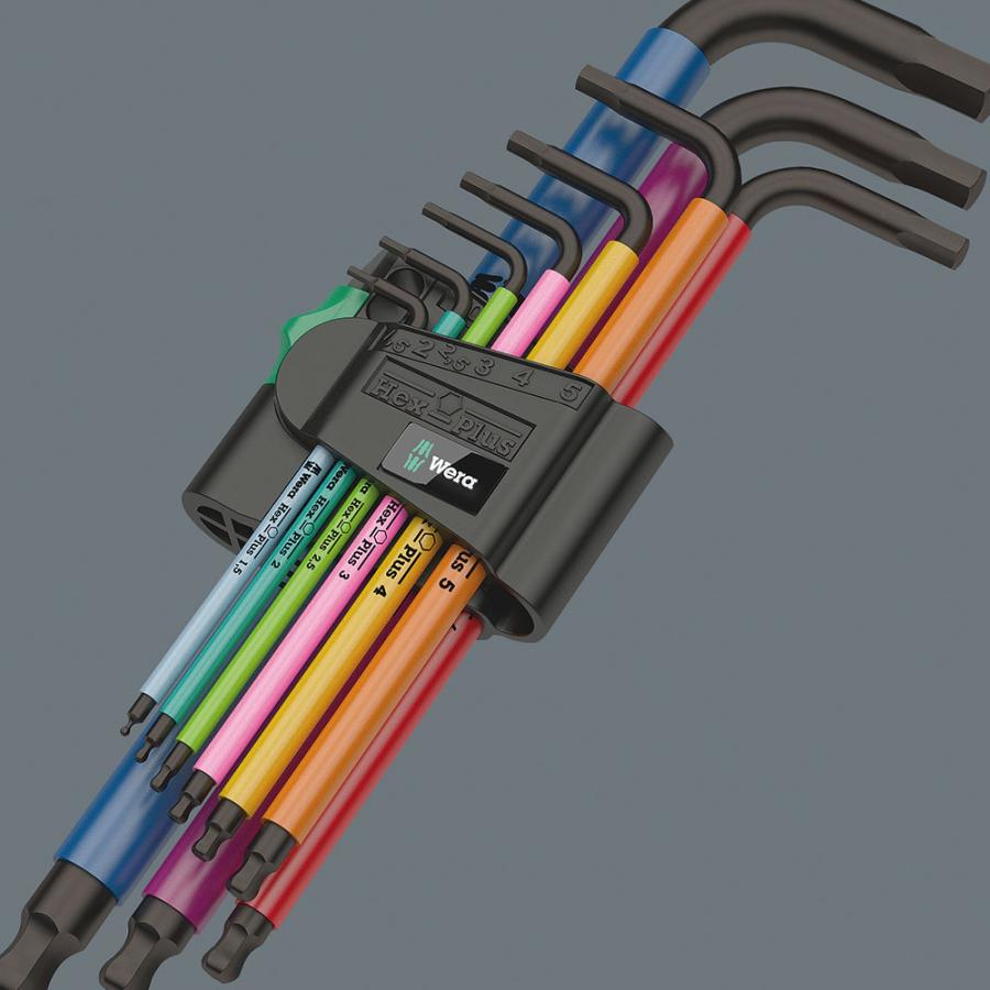 Wera WERA ヴェラ 六角レンチセット 9本組 マルチカラー 950SPKL Wera WERA ヴェラ 六角レンチセット 9本組 マルチカラー 950SPKL