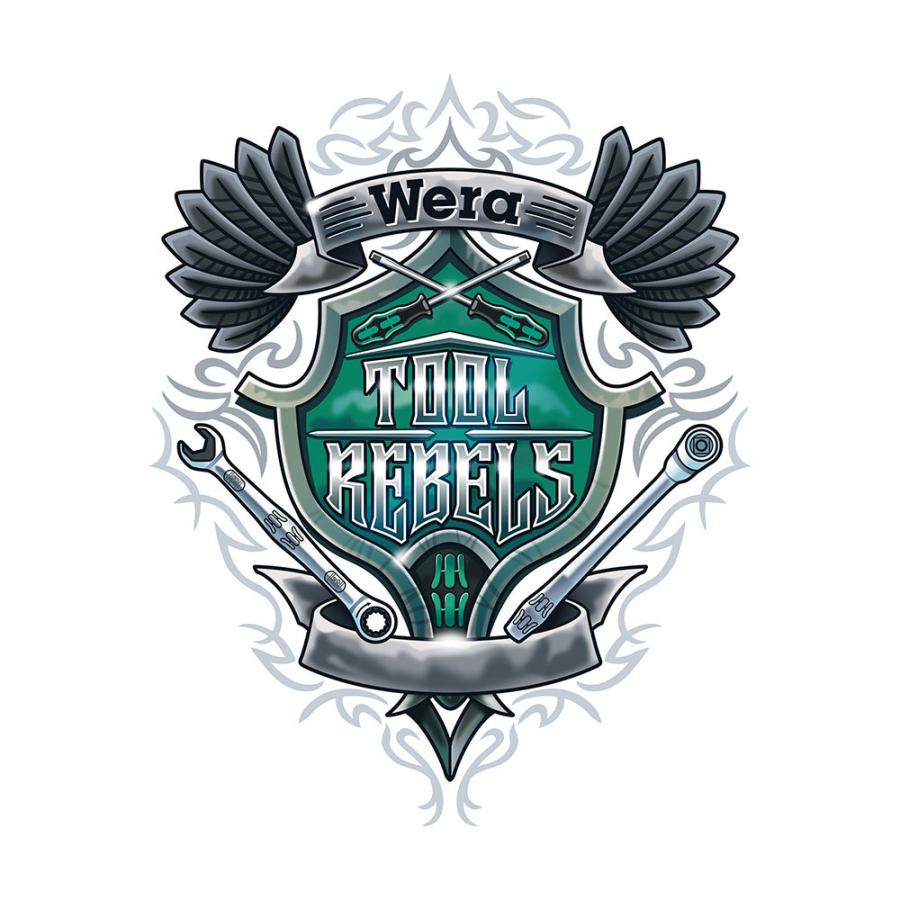 Wera（ヴェラ） ステッカー155x125 Tool Rebels Aufkleber 155x125mm