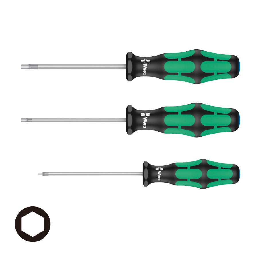WERA ヴェラ 354 六角ドライバー 3本組 354 2,2.5,3/S3  (型番:5000102) | Wera