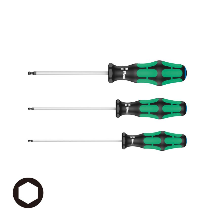 WERA ヴェラ 352 ボールポイント六角ドライバー 3本組 352 2,2.5,3/S3  (型番:5000106) | Wera