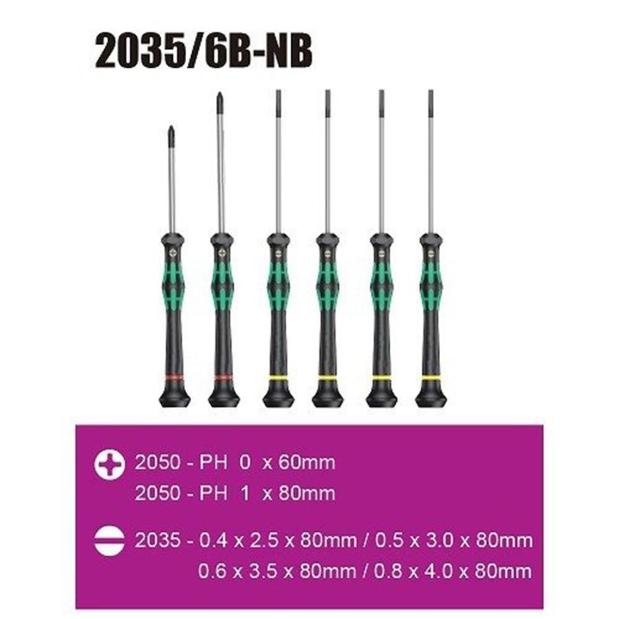 WERA ヴェラ 精密ドライバーセット 2035/6B-NB ラック/箱無し 2035/6B-NB (型番:WE5000183) | Wera