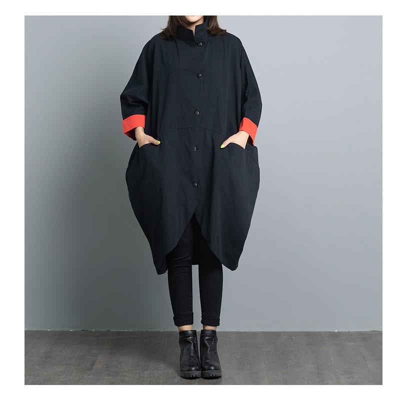 レディース 春コーデ コート ドルマンスリーブゆったりひざ丈コート