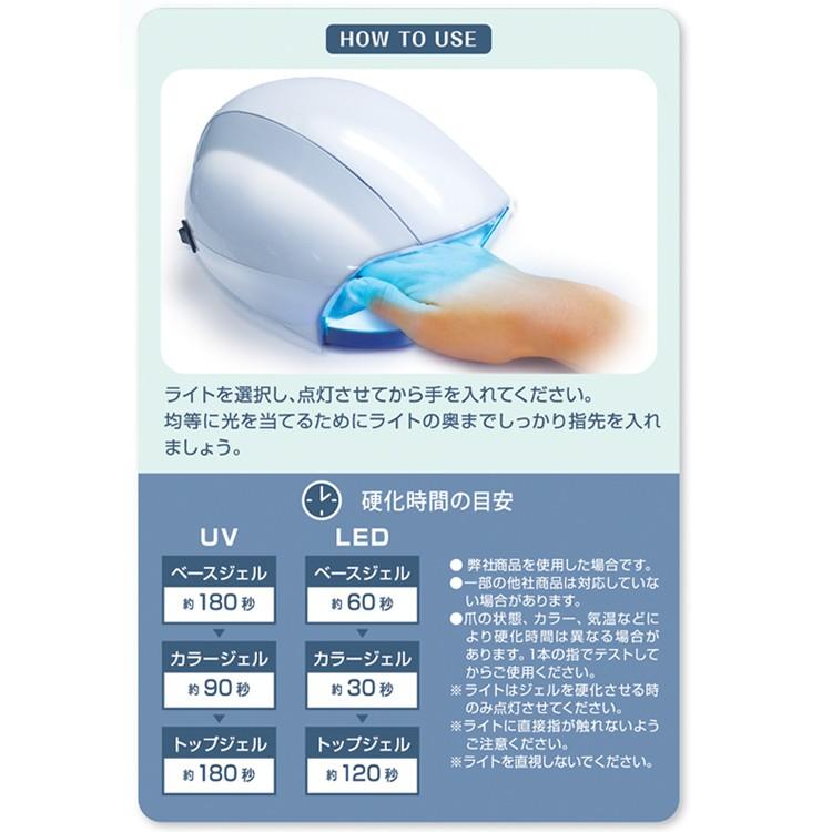 UV/LED兼用ライト ブラック ジェルネイル ランプ ハイブリット 3段階