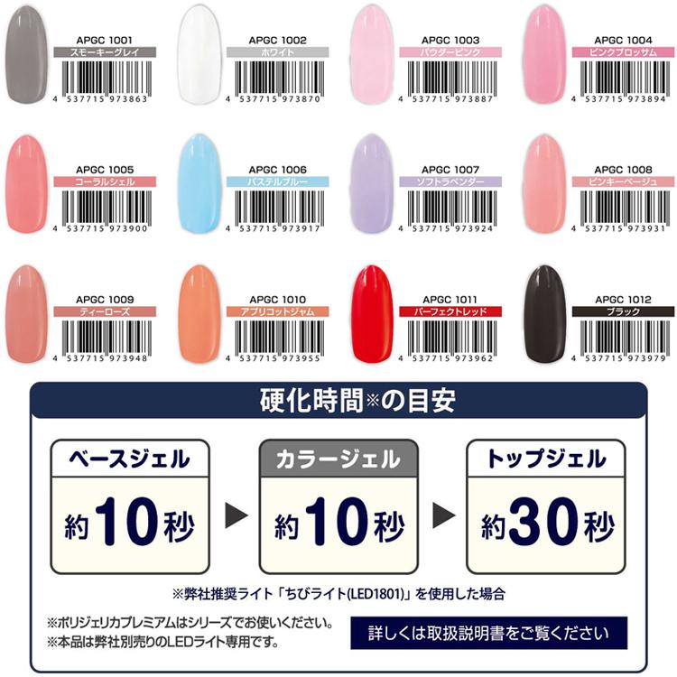 BWポリジェリカプレミアムカラージェル ベース＆トップ ジェルネイル