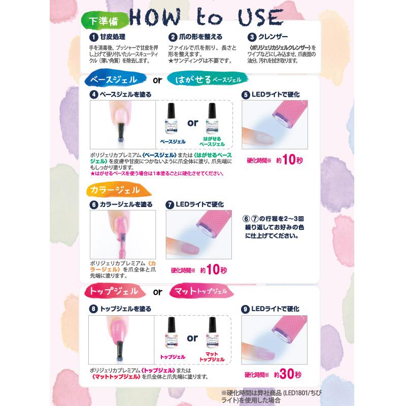 BWポリジェリカプレミアムカラージェル ベース＆トップ ジェルネイル