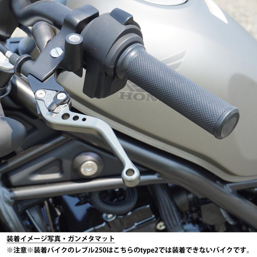 HONDA 02 モノトーン つや消し マット ブレーキクラッチレバー 6段階調整 ショート モンキー125 GROM 400X CBR400R CBR250R CB125R等に適合｜primaveramotorcycle｜12