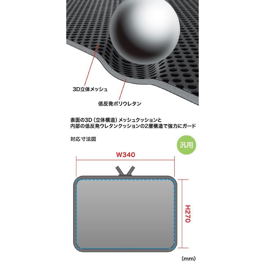 サンワサプライ 低反発3Dメッシュケース(14インチ) ブラック IN-SG14BK｜prime-shoppers｜03