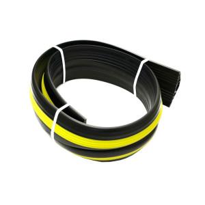 ふじみ野市立てこもり 大研化成工業 ケーブルプロテクター 黒(黄色ライン入り) 50Φ×3m