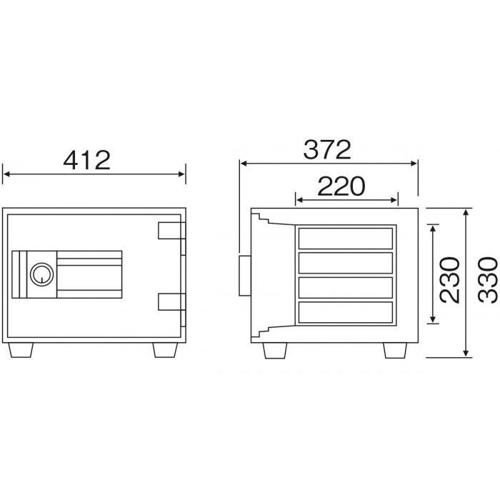 ダイヤセーフ 家庭用耐火金庫　テンキーロック(プッシュタイプ)　MEK30-4｜prime-shoppers｜02