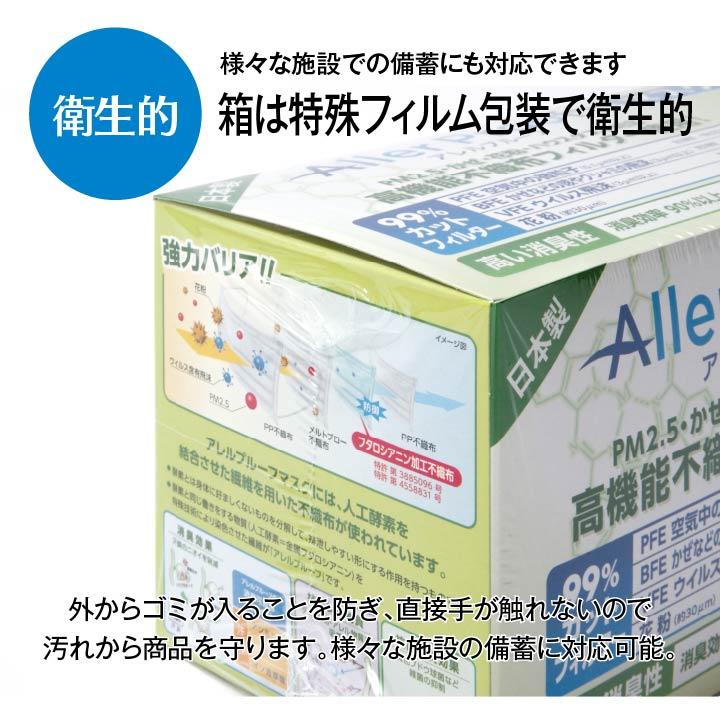 マスク アレルプルーフ 日本製 PM2.5 かぜ 花粉 ハウスダスト 個別包装 サージカル マスク 高機能不織布フィルター使用 Lサイズ 30枚入り｜prime-shoppers｜07