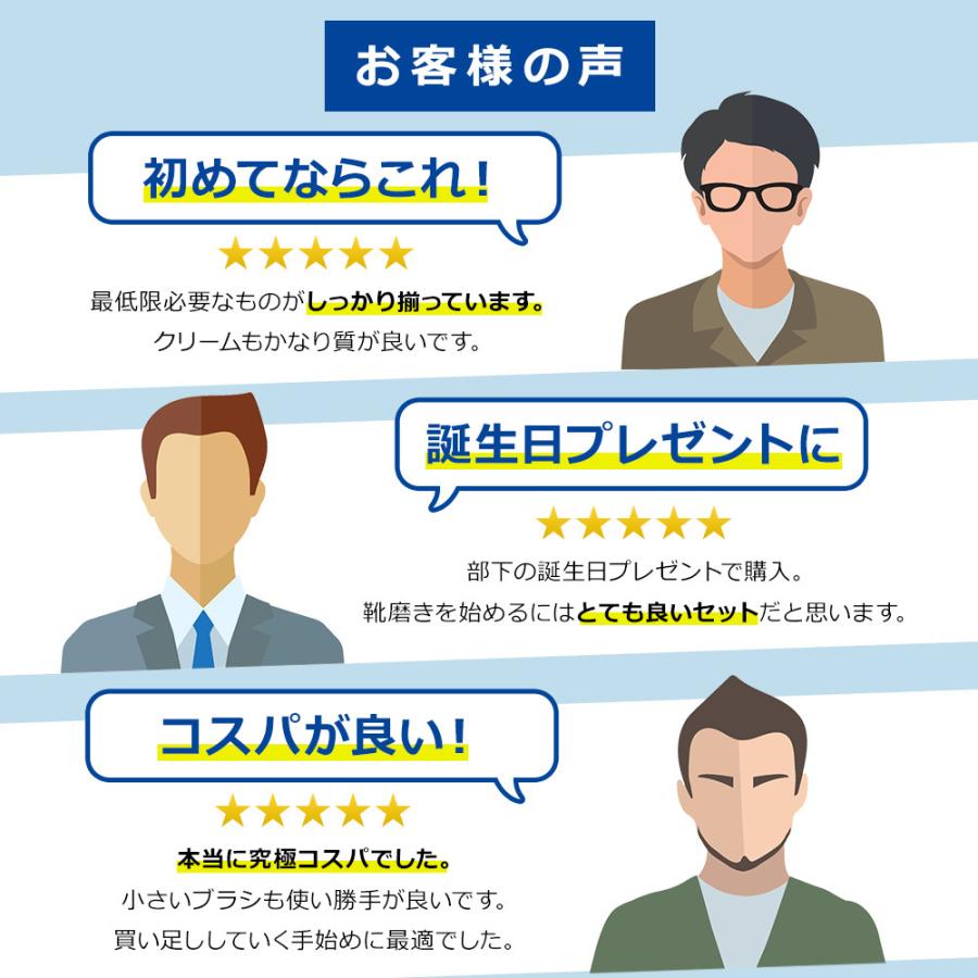 潤い長持ち 極上のツヤ! ミニクリーム2色 全色対応 靴磨きセット 究極コスパ サフィール シューケア スターターセット (ダブル) 革靴 手入れ ギフト 当店限定 | SAPHIR | 09