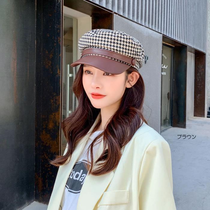キャスケット 千鳥格子 レディース 帽子 マリン ハット マリン キャスケット 千鳥格子 レディース 帽子 マリン ハット マリン