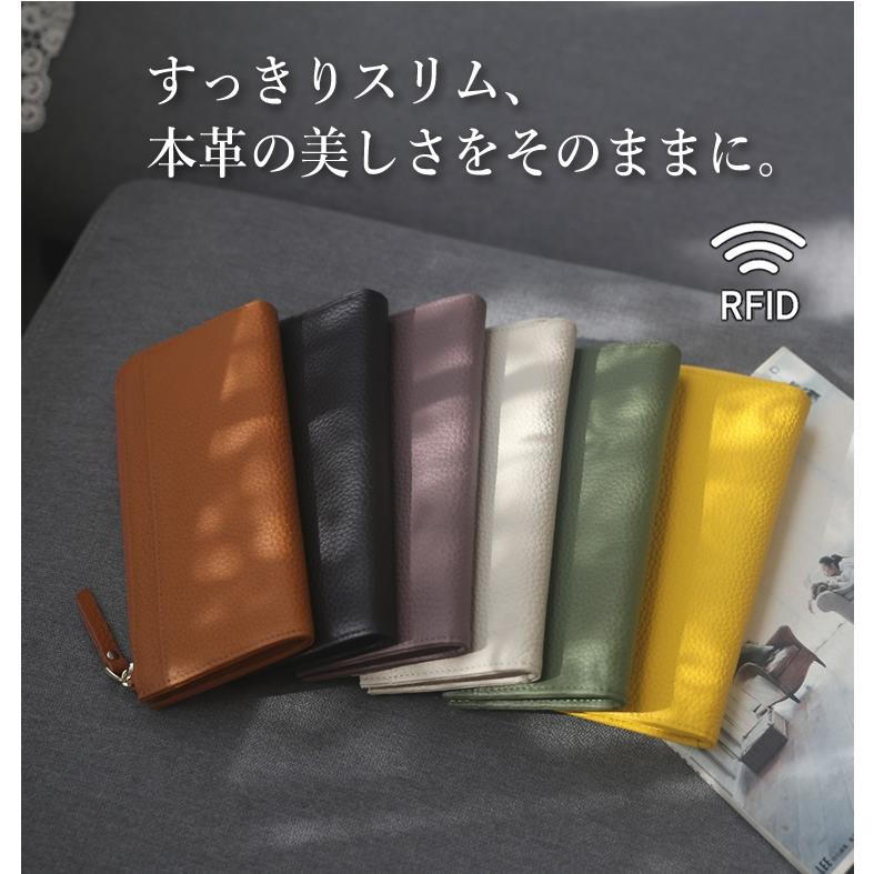 長財布 レディース 本革 薄型 軽量 約135g 大容量 通帳が入る カード12