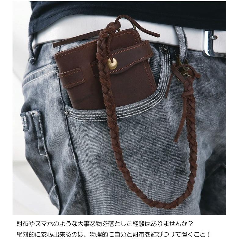 爆買 本革 長財布 チェーン付 メンズ 新生活 2025 春財布 カードが